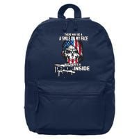 Smile On My Face Demon Inside 16 in Basic Backpack