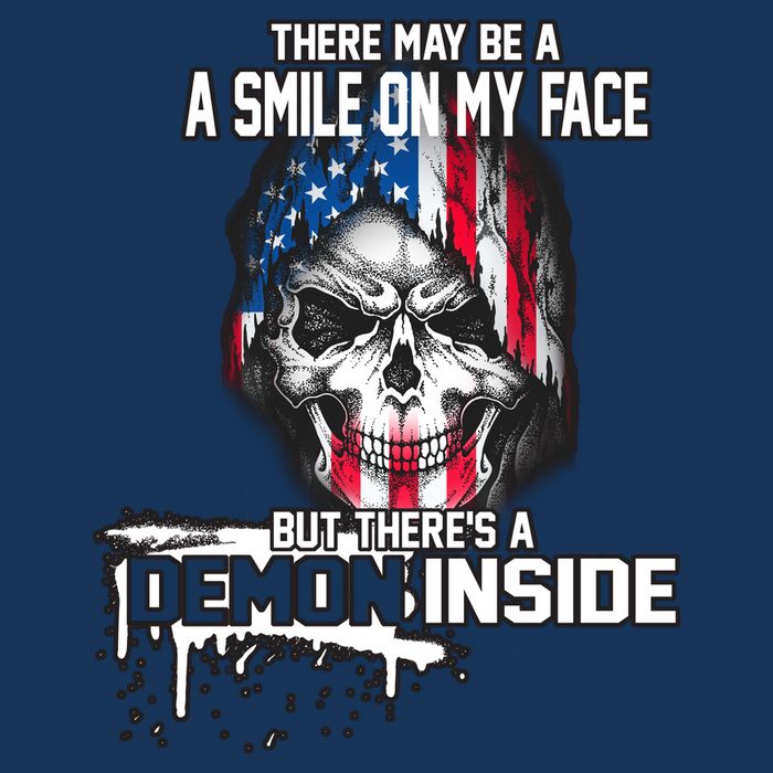 Smile On My Face Demon Inside 16 in Basic Backpack