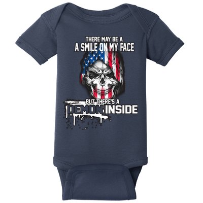 Smile On My Face Demon Inside Baby Bodysuit