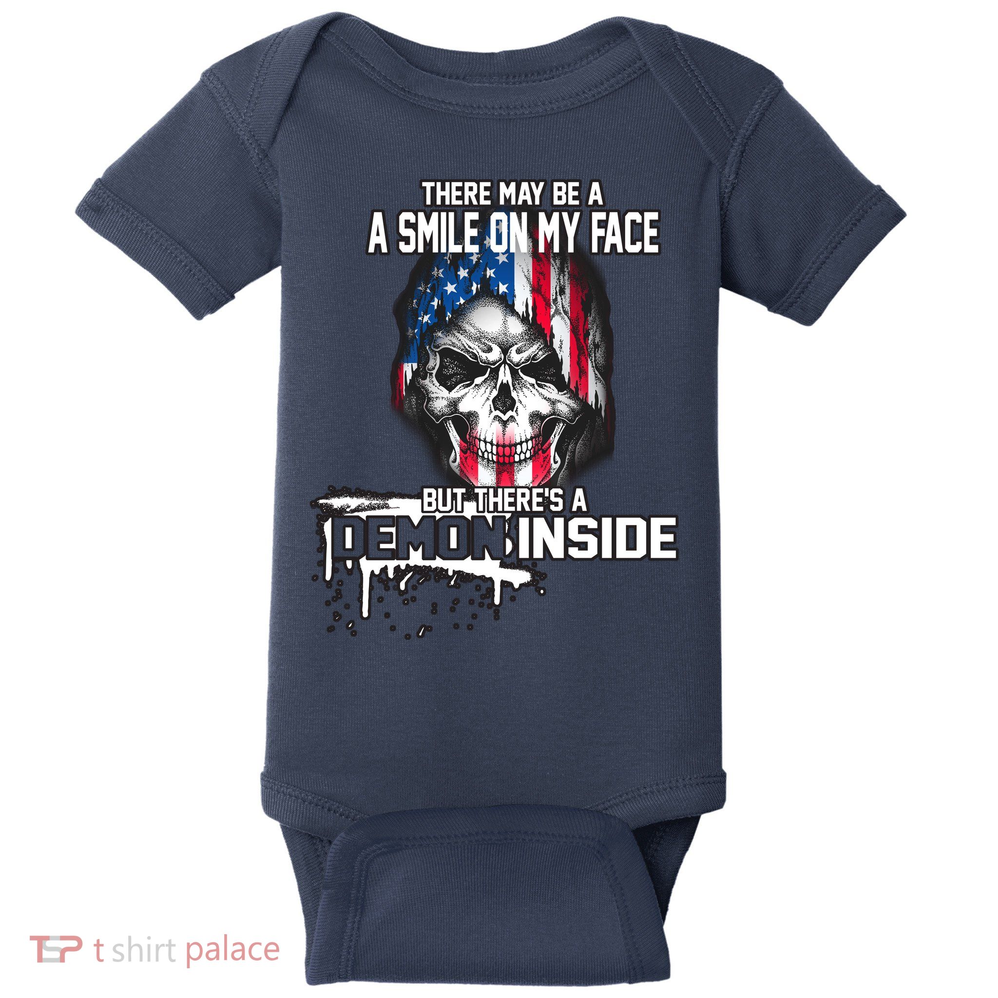 Smile On My Face Demon Inside Baby Bodysuit