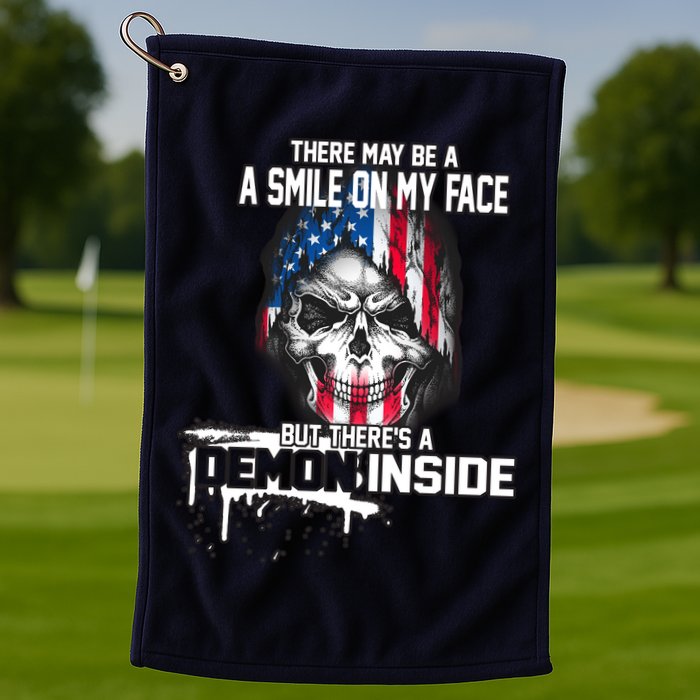 Smile On My Face Demon Inside Golf Towel