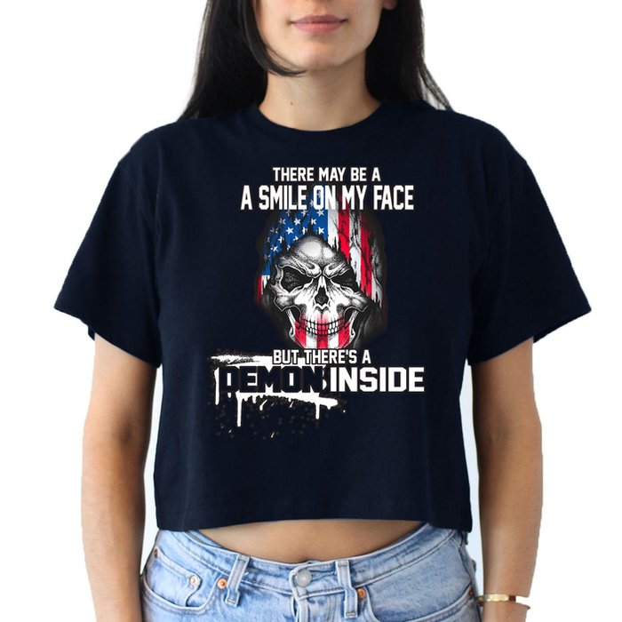 Smile On My Face Demon Inside Crop Top