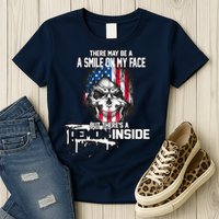Smile On My Face Demon Inside Womens T-Shirt