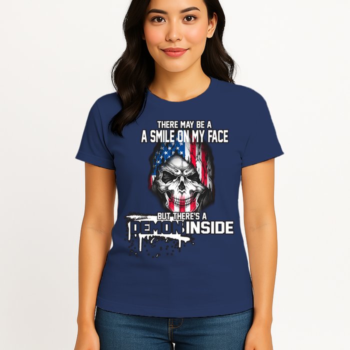 Smile On My Face Demon Inside Womens T-Shirt