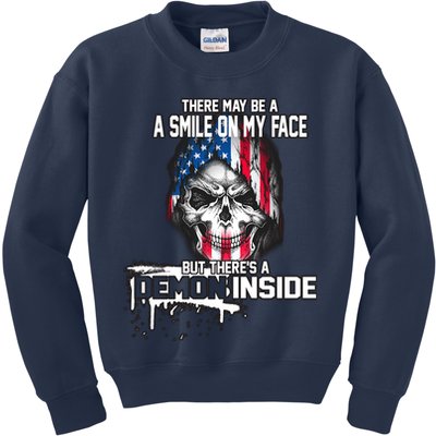 Smile On My Face Demon Inside Kids Sweatshirt
