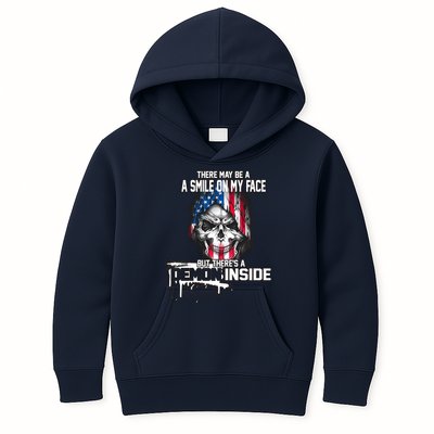 Smile On My Face Demon Inside Kids Hoodie
