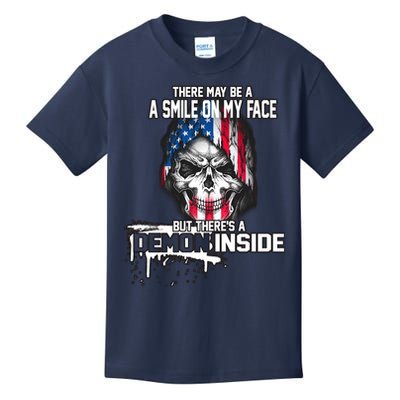 Smile On My Face Demon Inside Kids T-Shirt