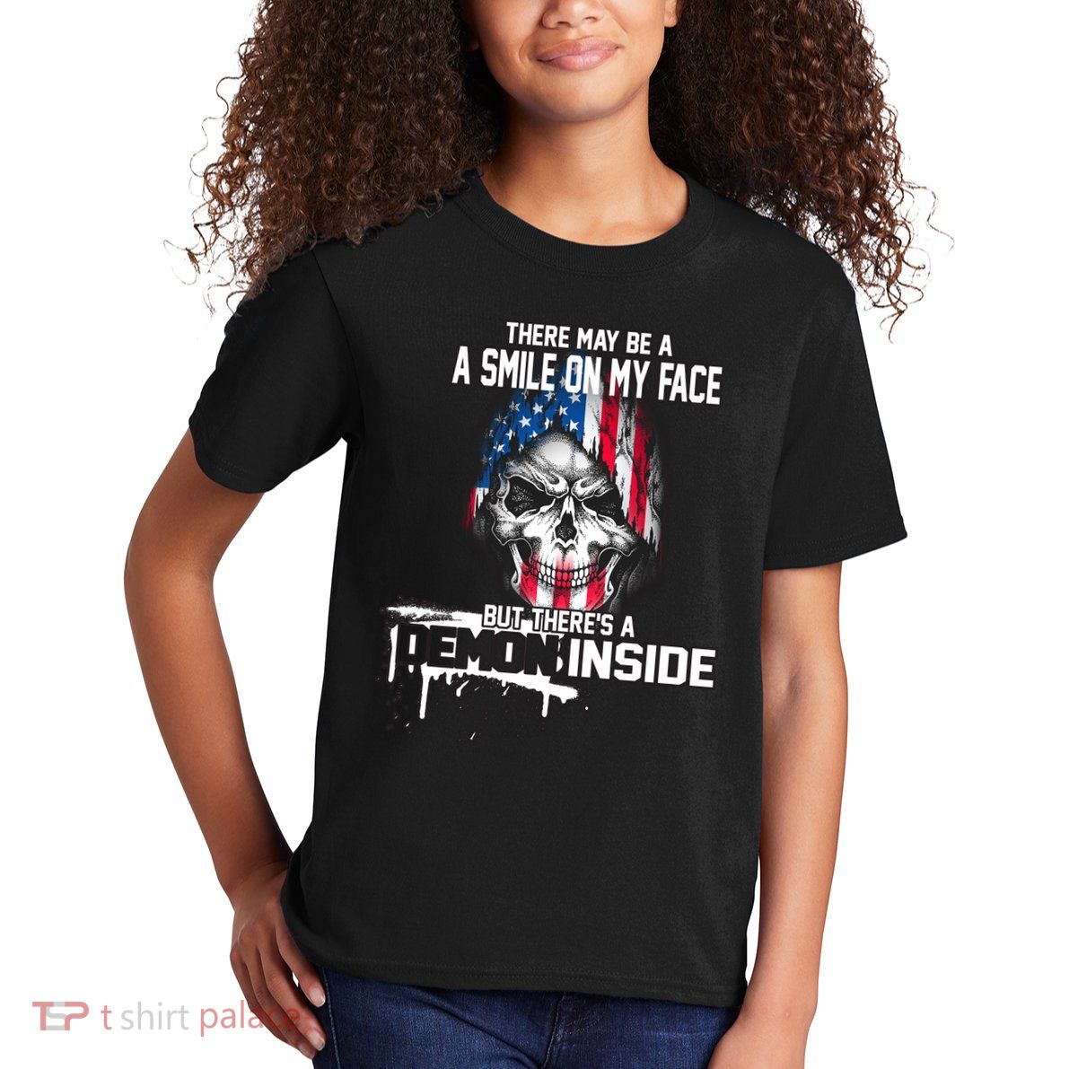 Smile On My Face Demon Inside Kids T-Shirt