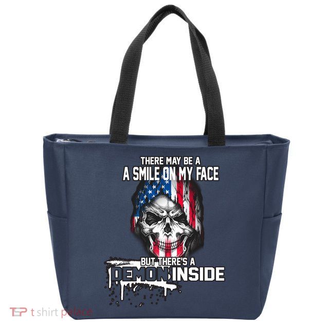 Smile On My Face Demon Inside Zip Tote Bag
