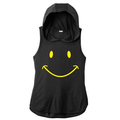 Smiley Face Ladies PosiCharge Tri-Blend Wicking Draft Hoodie Tank