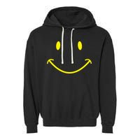 Smiley Face Garment-Dyed Fleece Hoodie