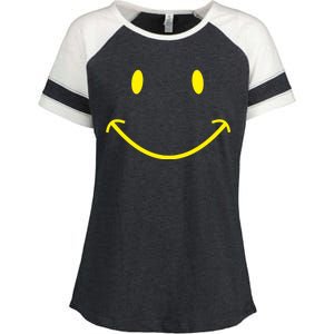 Smiley Face Enza Ladies Jersey Colorblock Tee