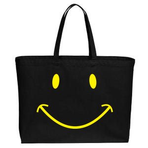 Smiley Face Cotton Canvas Jumbo Tote