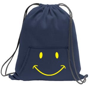 Smiley Face Sweatshirt Cinch Pack Bag