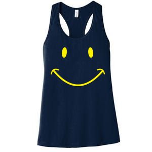 Smiley Face Women's Racerback Tank