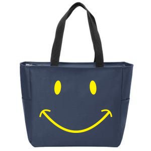 Smiley Face Zip Tote Bag