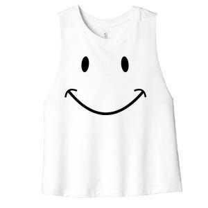 Smiley Face Women's Racerback Cropped Tank