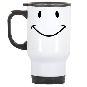 Smiley Face Stainless Steel Travel Mug