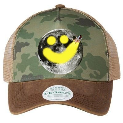 Smiley Face Happy Moon  Legacy Tie Dye Trucker Hat