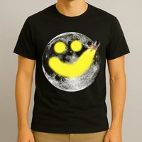 Smiley Face Happy Moon  T-Shirt