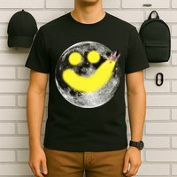 Smiley Face Happy Moon  T-Shirt