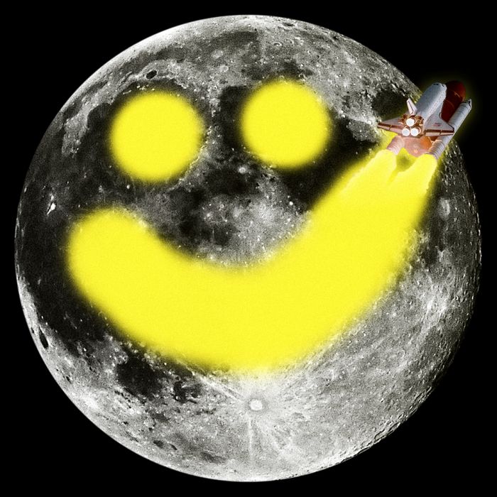 Smiley Face Happy Moon  Impact Tech Backpack