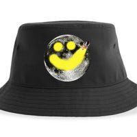 Smiley Face Happy Moon  Sustainable Bucket Hat