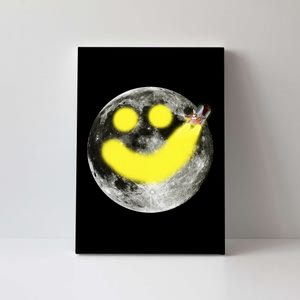 Smiley Face Happy Moon  Canvas