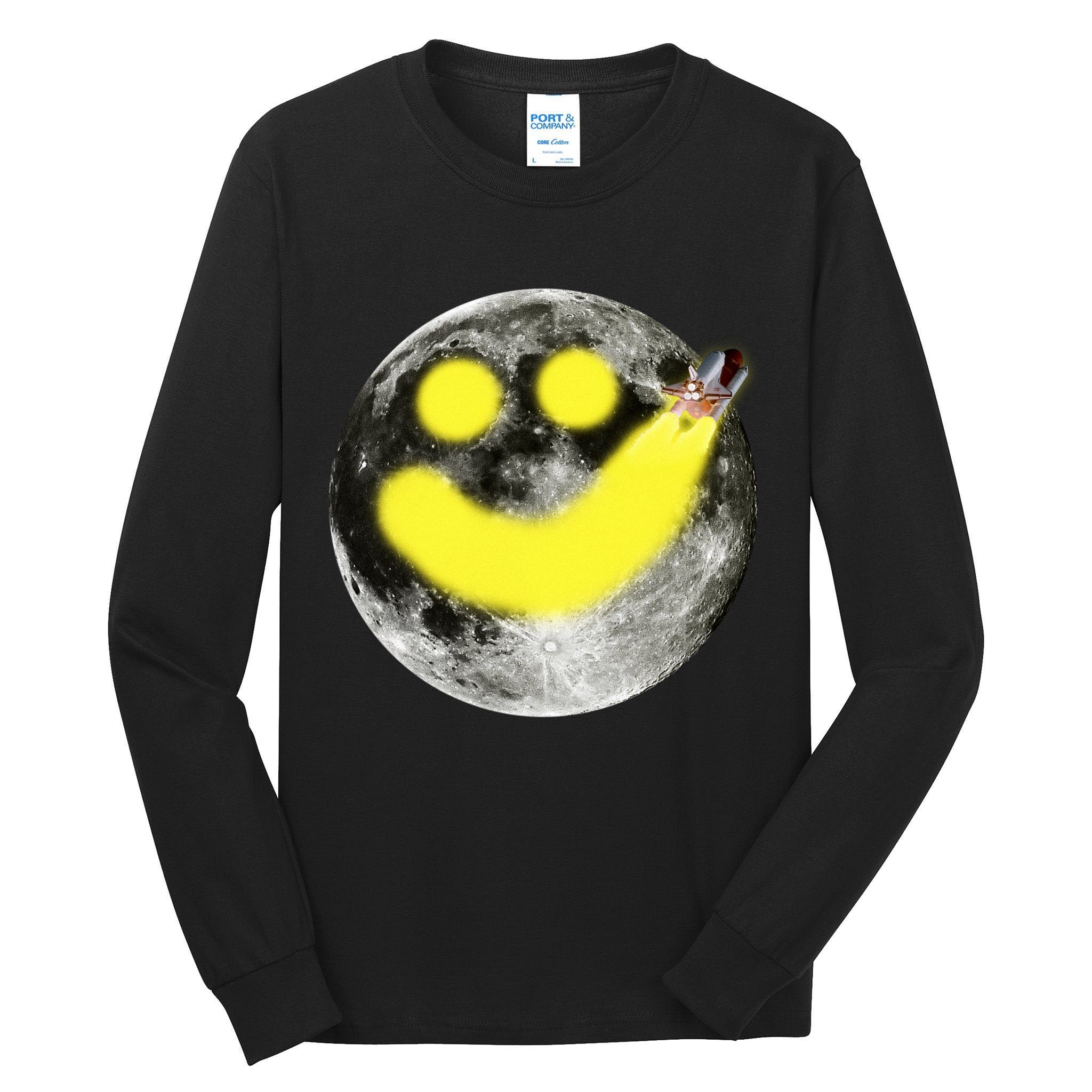 Smiley Face Happy Moon  Tall Long Sleeve T-Shirt