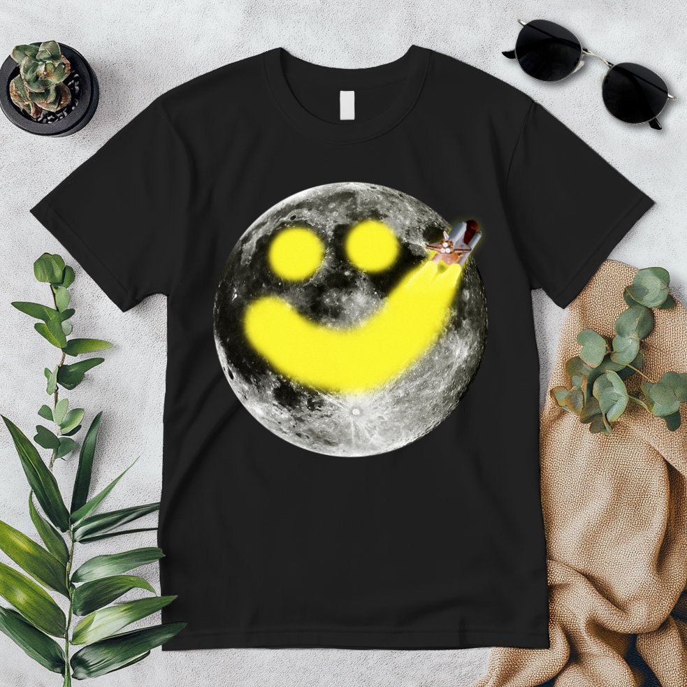 Smiley Face Happy Moon  Premium T-Shirt