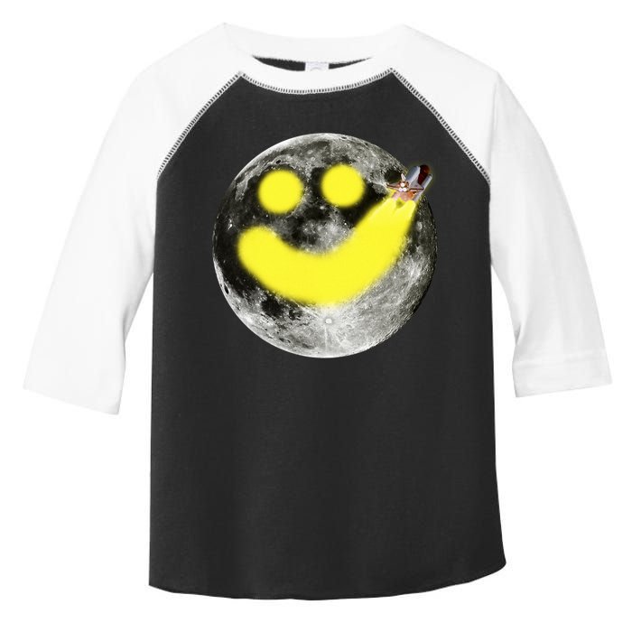 Smiley Face Happy Moon  Toddler Fine Jersey T-Shirt