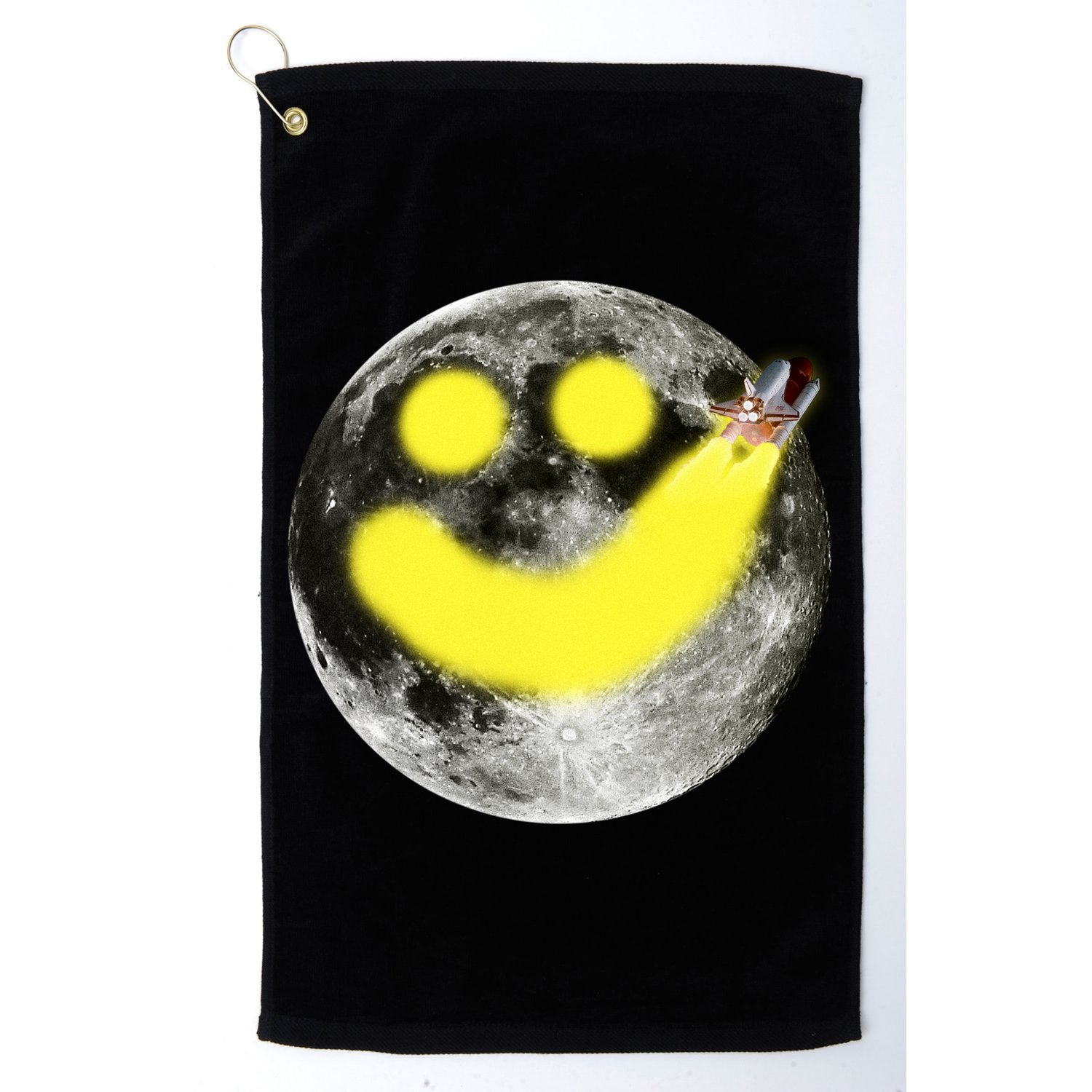 Smiley Face Happy Moon  Golf Towel