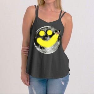 Smiley Face Happy Moon  Women's Strappy Tank