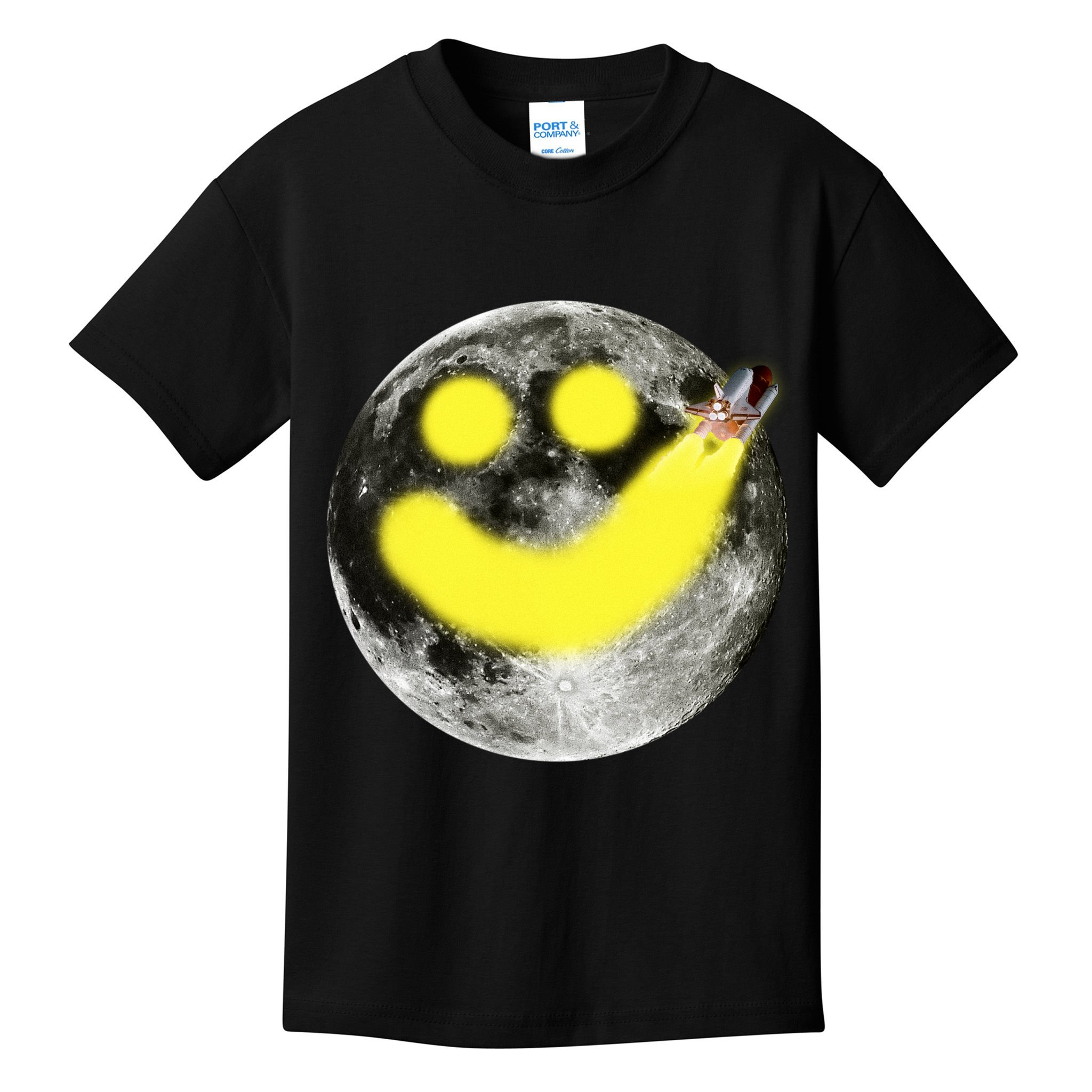 Smiley Face Happy Moon  Kids T-Shirt