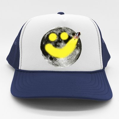 Smiley Face Happy Moon  Trucker Hat