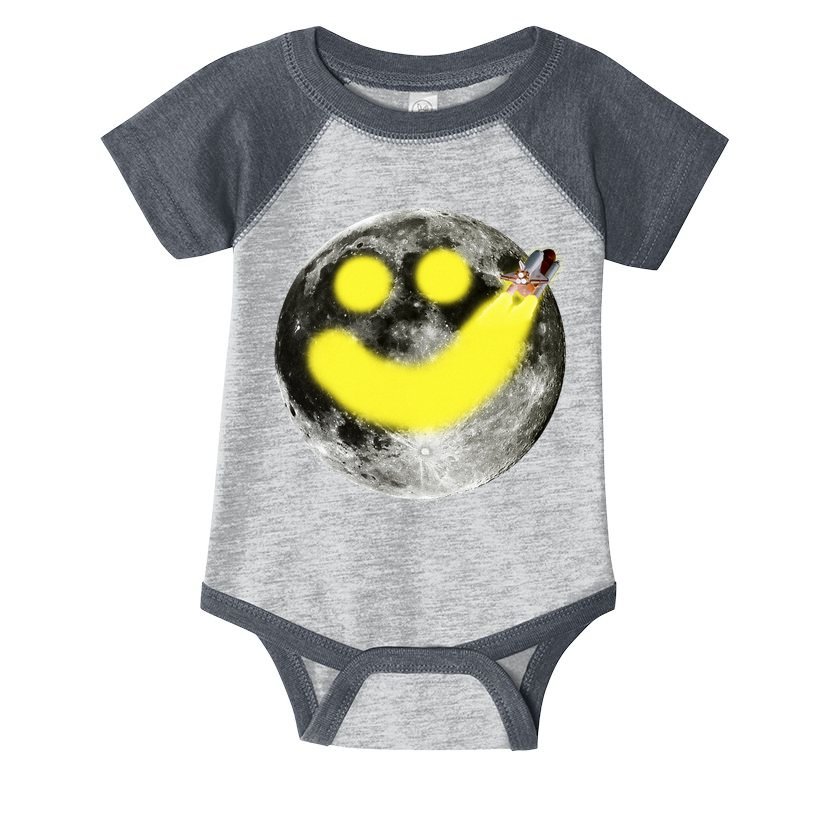 Smiley Face Happy Moon  Infant Baby Jersey Bodysuit