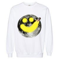 Smiley Face Happy Moon  Garment-Dyed Sweatshirt