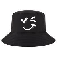 Smiley Face Winking Cool Comfort Performance Bucket Hat