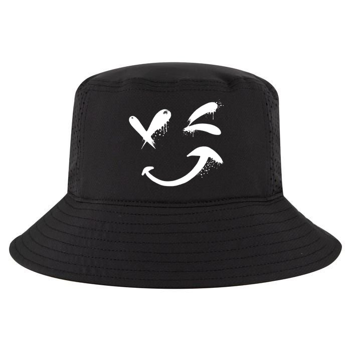 Smiley Face Winking Cool Comfort Performance Bucket Hat