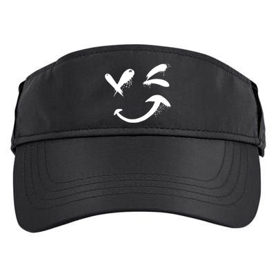 Smiley Face Winking Adult Drive Performance Visor