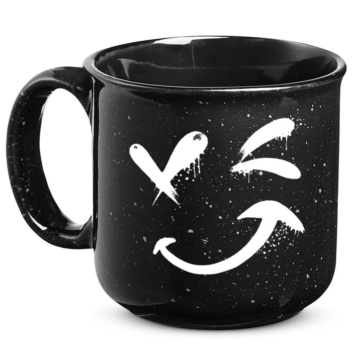 Smiley Face Winking 15oz Campfire Ceramic Mug