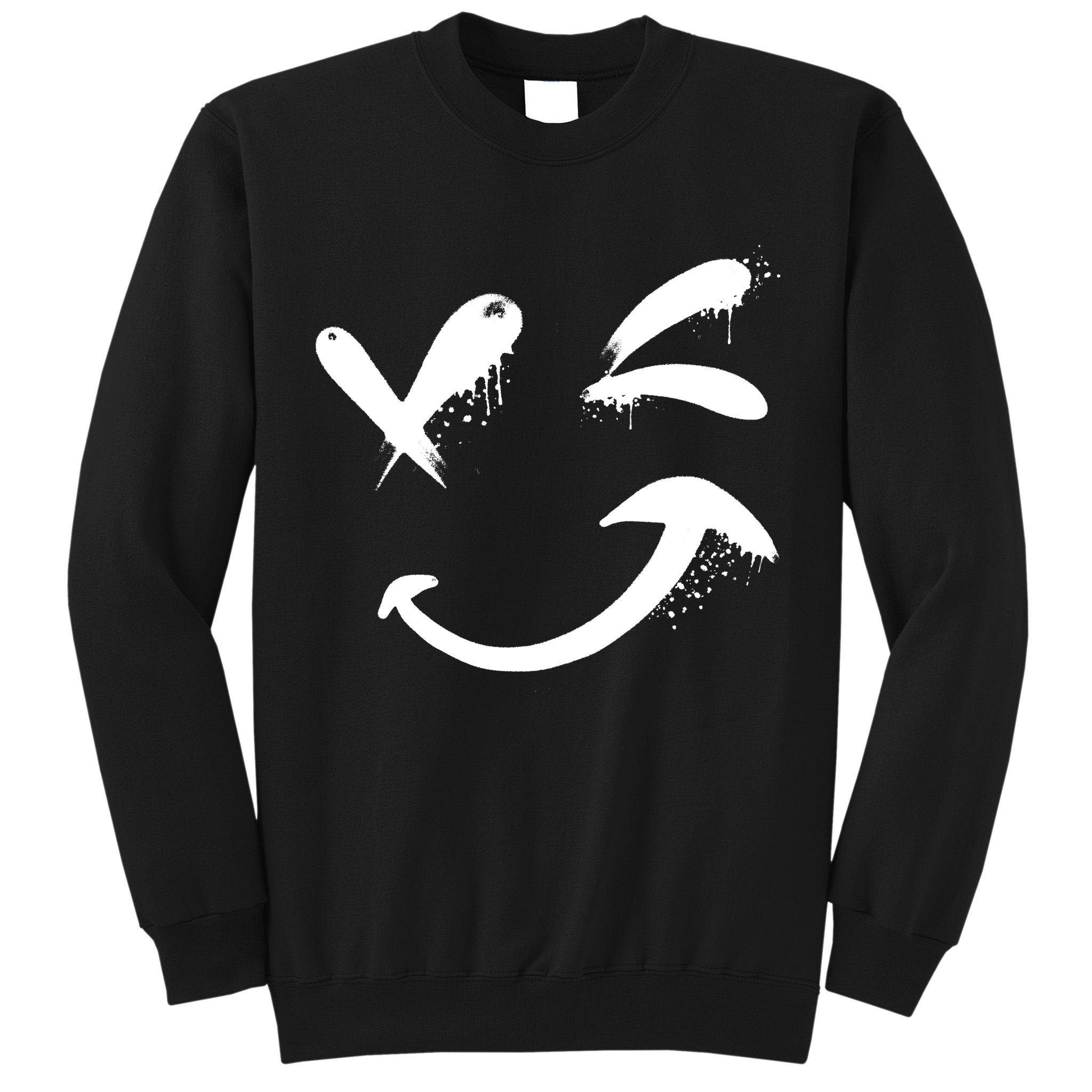 Smiley Face Winking Tall Sweatshirt