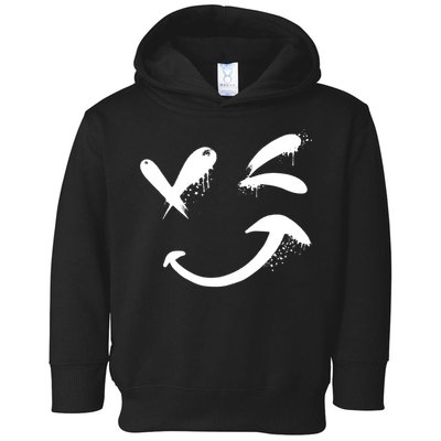 Smiley Face Winking Toddler Hoodie
