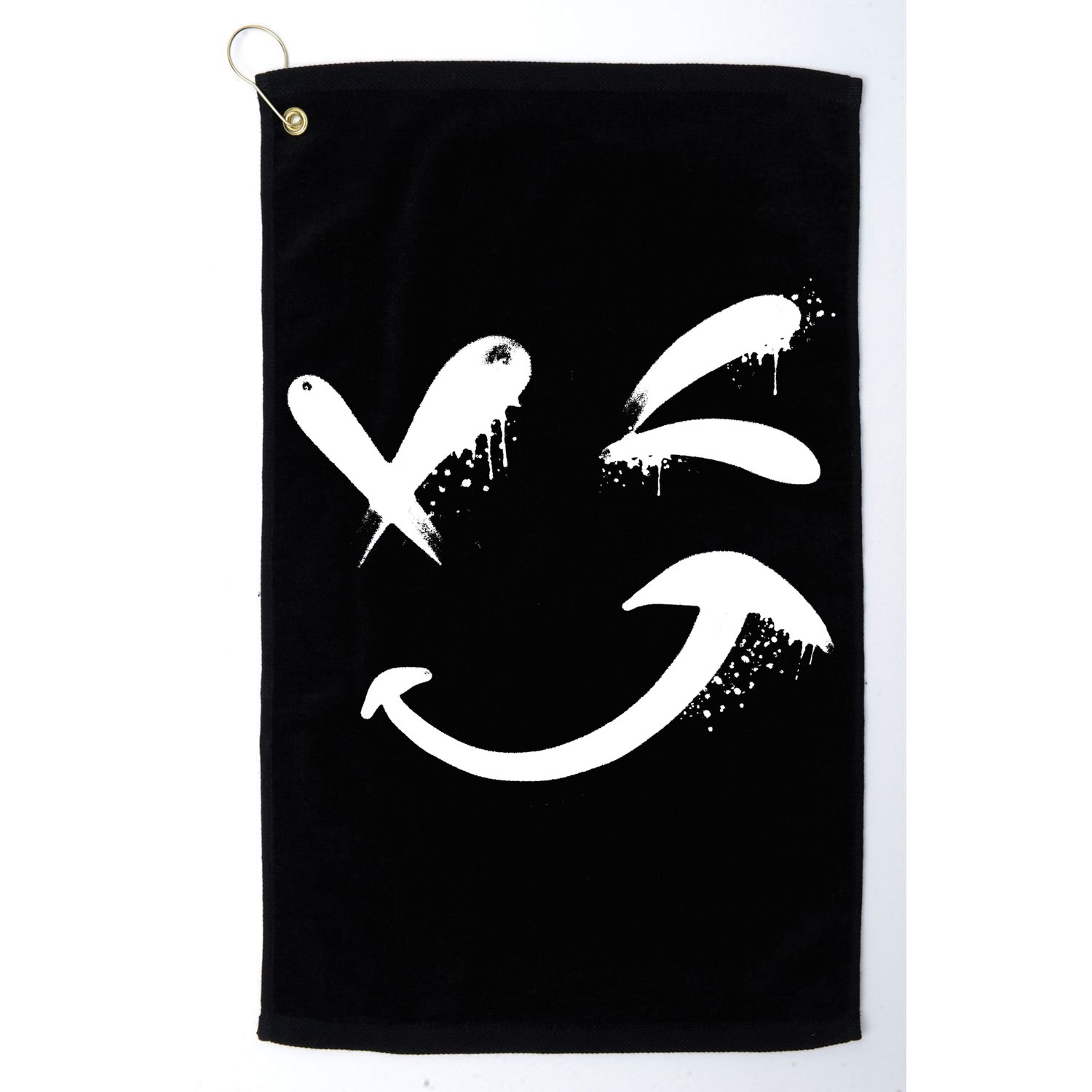 Smiley Face Winking Golf Towel