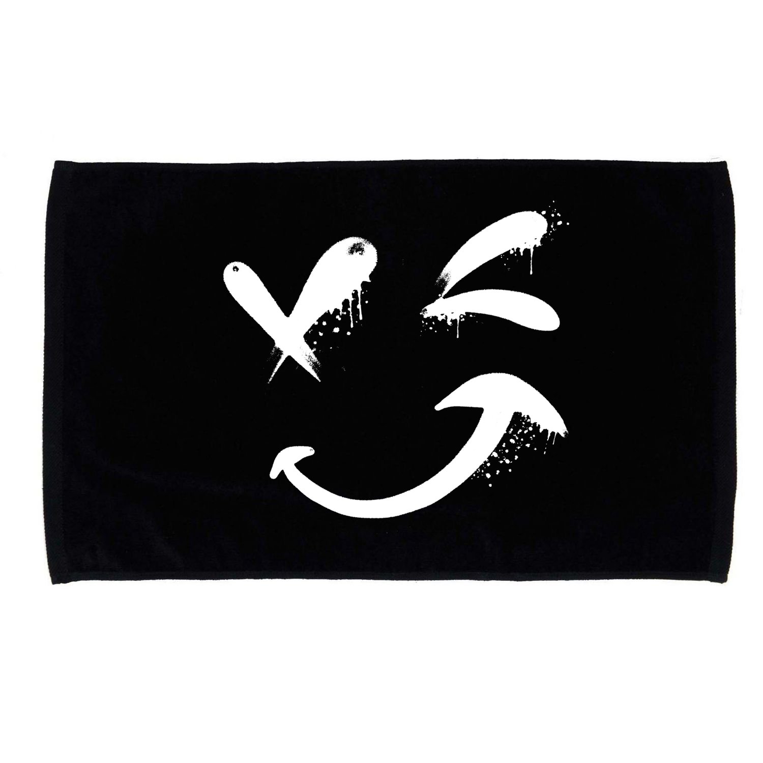 Smiley Face Winking Microfiber Hand Towel