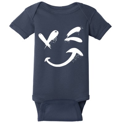 Smiley Face Winking Baby Bodysuit