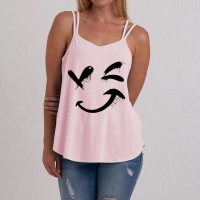 Smiley Face Winking Women's Strappy Tank