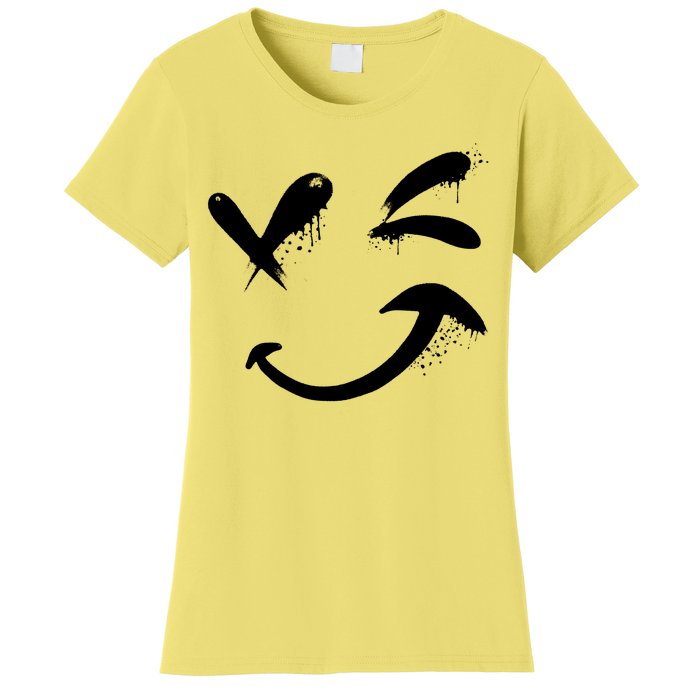 Smiley Face Winking Women's T-Shirt