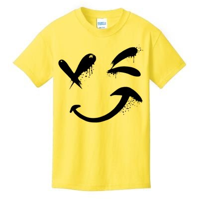 Smiley Face Winking Kids T-Shirt