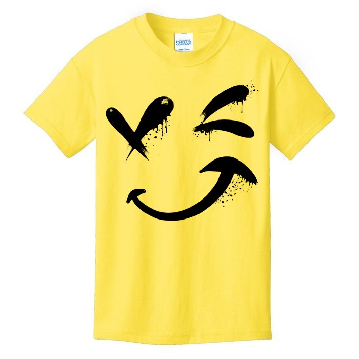 Smiley Face Winking Kids T-Shirt